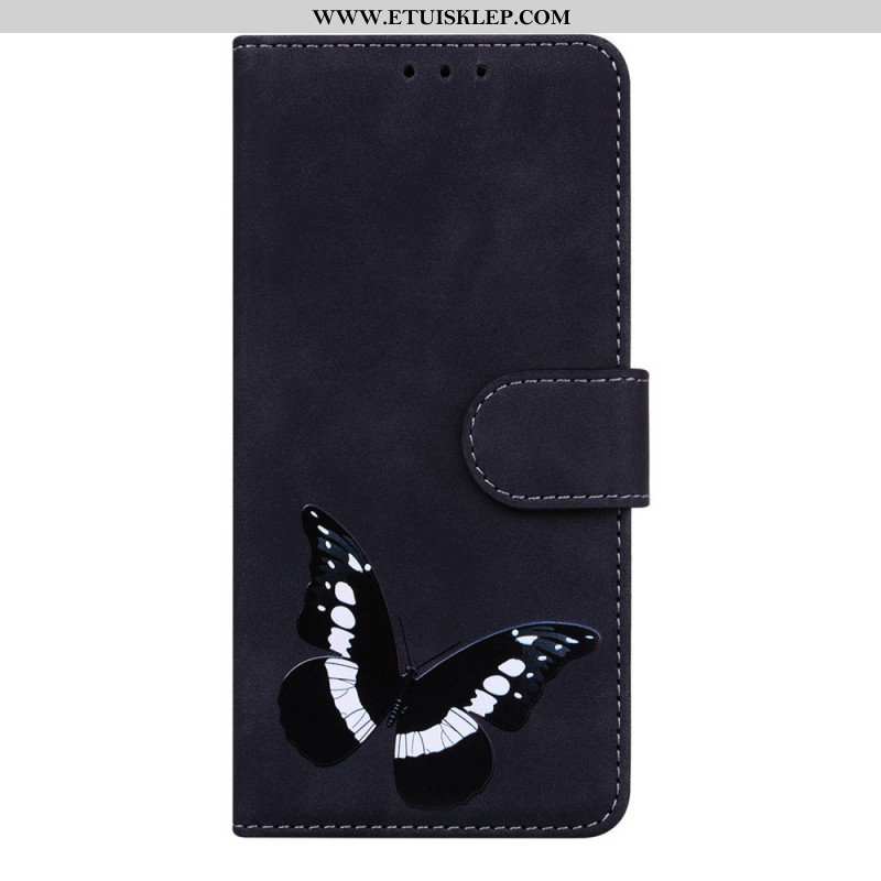 Etui Folio do Honor 50 Lite Motyl Dotykający Skóry